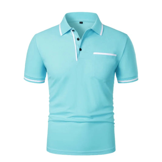 Summer Mens Short Sleeve Polo Shirts Slim