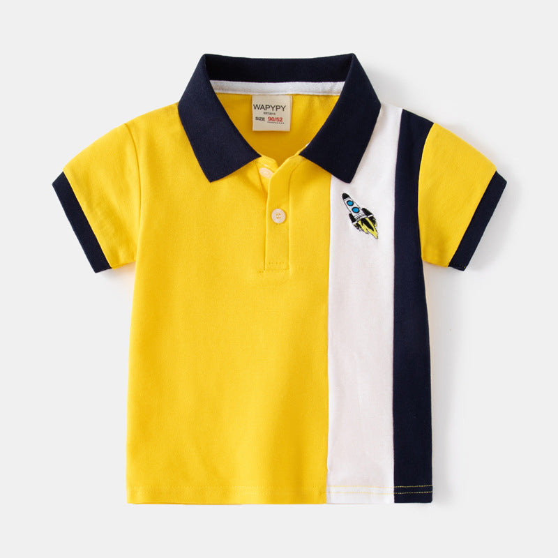 100% Cotton Basic White Polo T Shirt for Boys