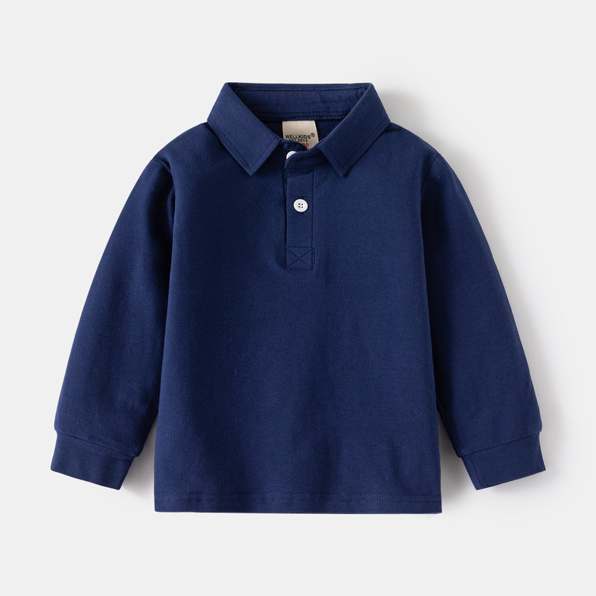 Cotton Long Sleeve Boys Polo T-shirts Toddler Kids Elegant