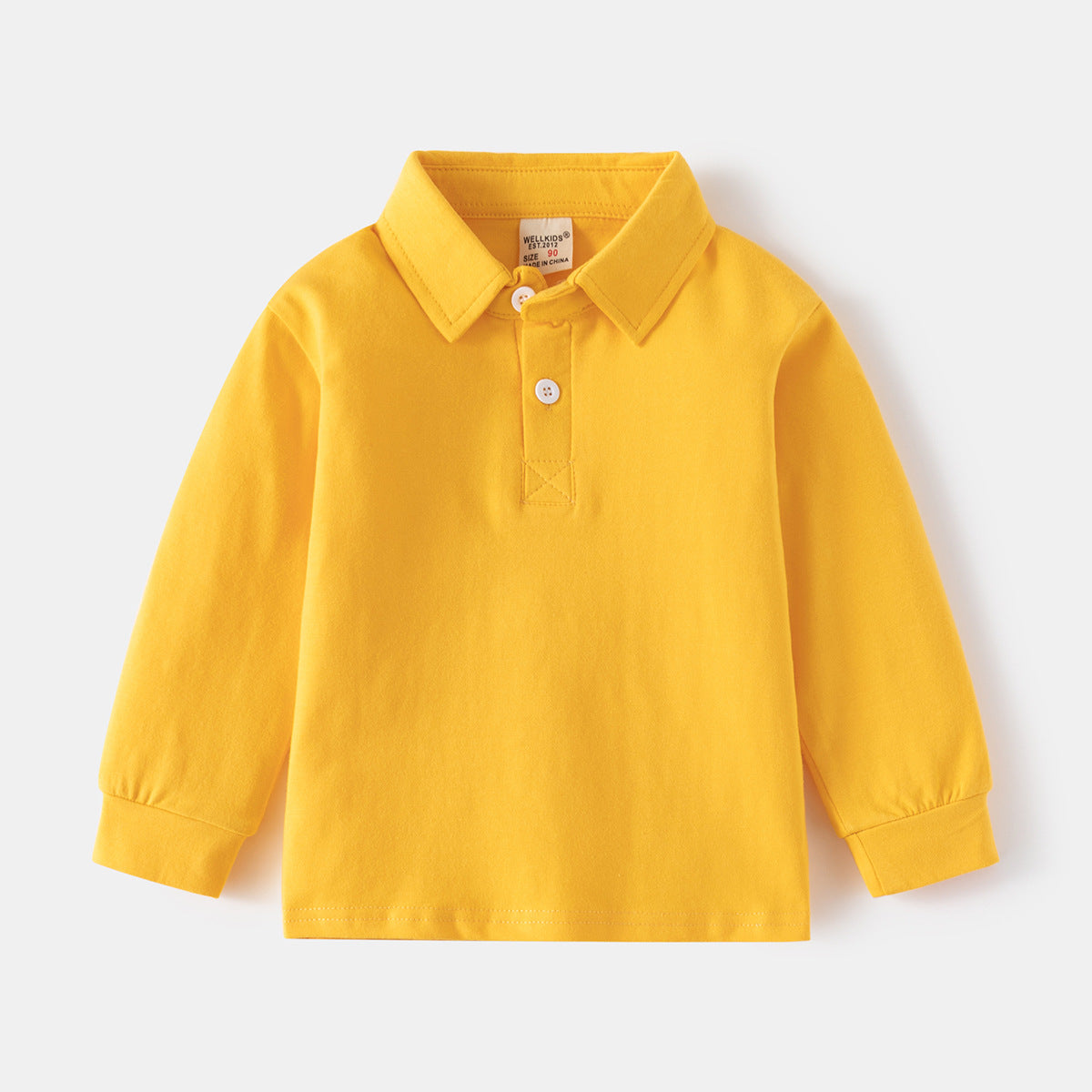 Cotton Long Sleeve Boys Polo T-shirts Toddler Kids Elegant