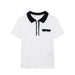 New women's spliced polo shirt