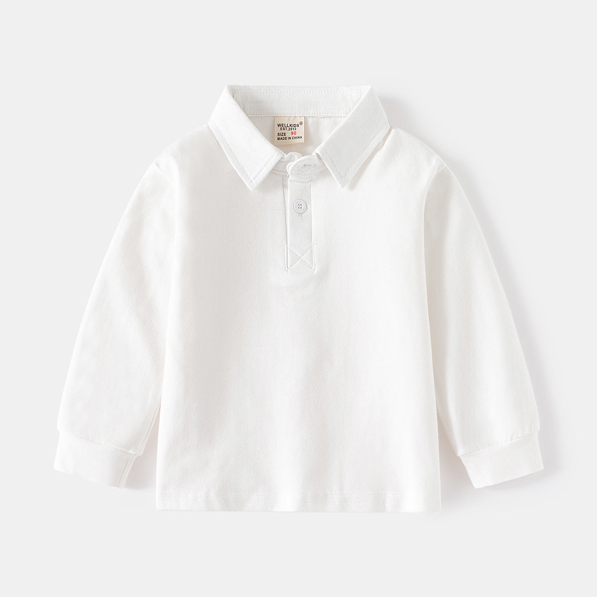 Cotton Long Sleeve Boys Polo T-shirts Toddler Kids Elegant