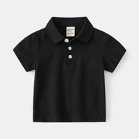 100% Cotton Basic White Polo T Shirt for Boys