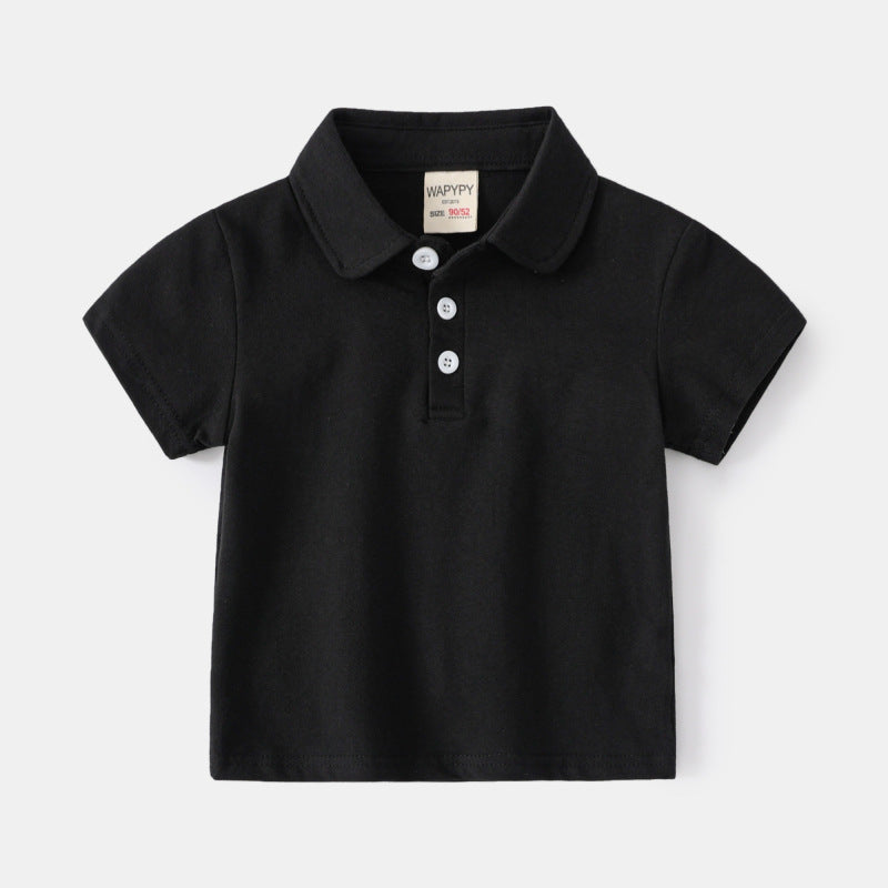 100% Cotton Basic White Polo T Shirt for Boys