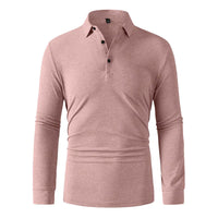 New Men's Business Casual Long Sleeved Shirt Solid