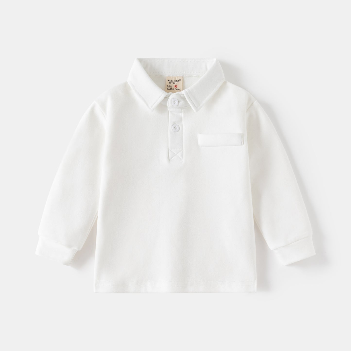 Boys' Solid Color Long Sleeve Slim Classic Polo Shirt 2025