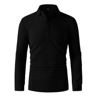 New Men's Business Casual Long Sleeved Shirt Solid