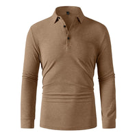 New Men's Business Casual Long Sleeved Shirt Solid