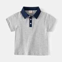100% Cotton Basic White Polo T Shirt for Boys