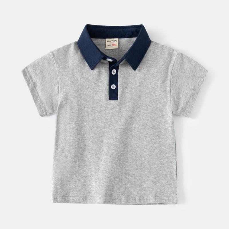 100% Cotton Basic White Polo T Shirt for Boys